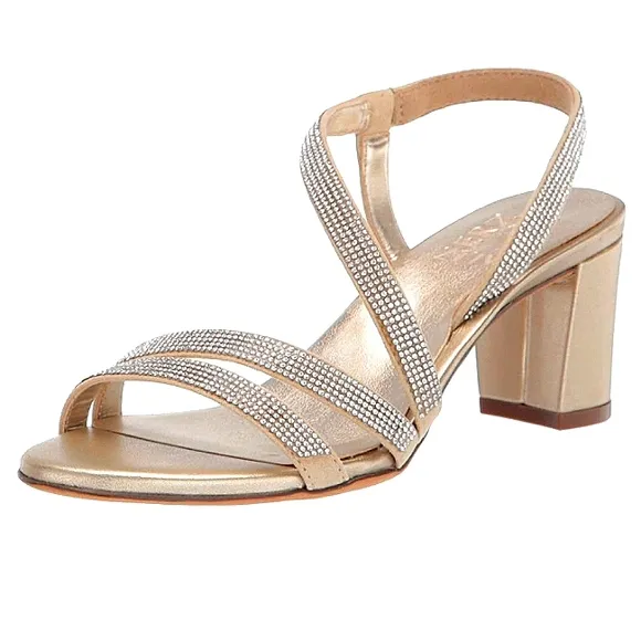 New No Box Naturalizer Vanessa 2 Rhinestone Embellished Strappy Dress Sandal 8.5