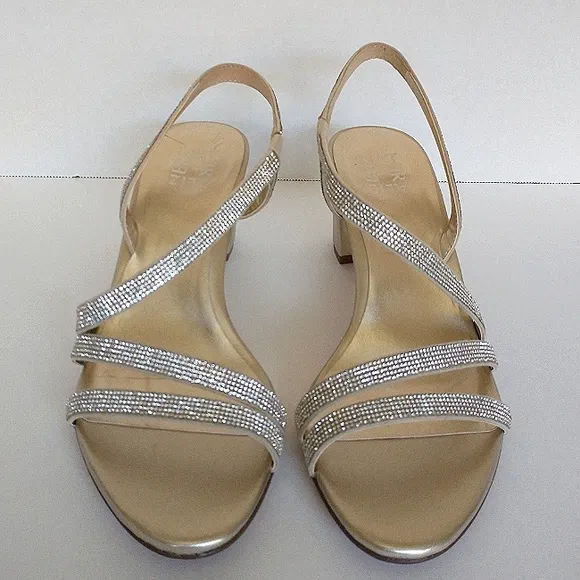New No Box Naturalizer Vanessa 2 Rhinestone Embellished Strappy Dress Sandal 8.5
