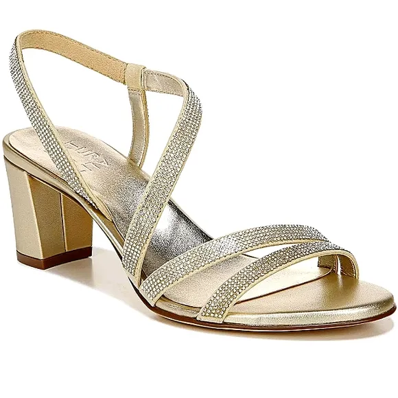 New No Box Naturalizer Vanessa 2 Rhinestone Embellished Strappy Dress Sandal 8.5