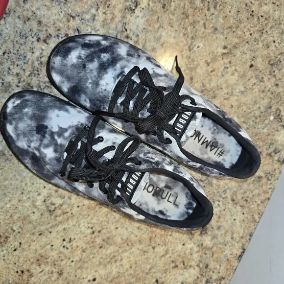 NEW NoBull Women's 8 Canvas Trainer Graphite Black White Tie Dye Sneakers