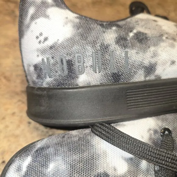 NEW NoBull Women's 8 Canvas Trainer Graphite Black White Tie Dye Sneakers