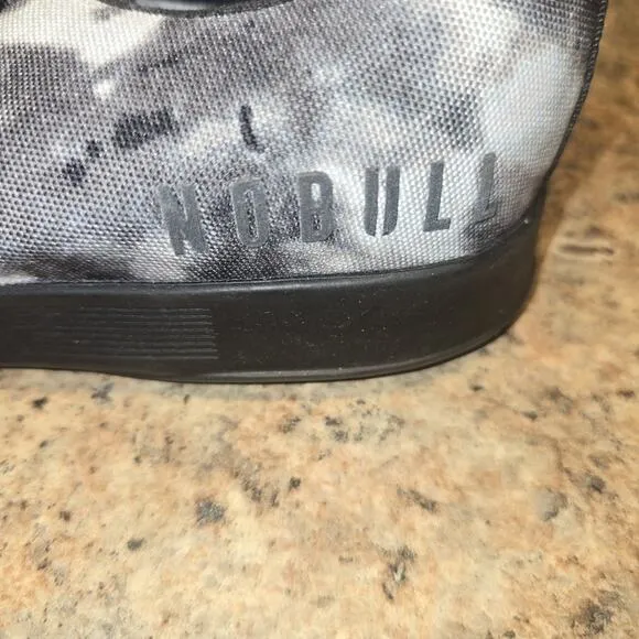 NEW NoBull Women's 8 Canvas Trainer Graphite Black White Tie Dye Sneakers