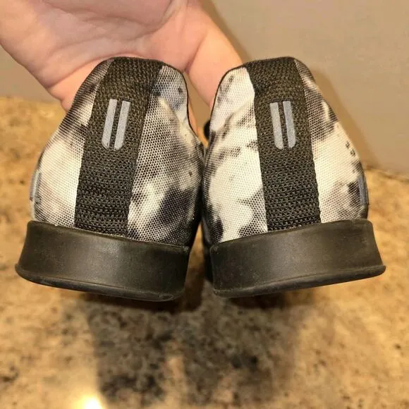 NEW NoBull Women's 8 Canvas Trainer Graphite Black White Tie Dye Sneakers