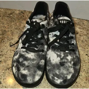 NEW NoBull Women's 8 Canvas Trainer Graphite Black White Tie Dye Sneakers