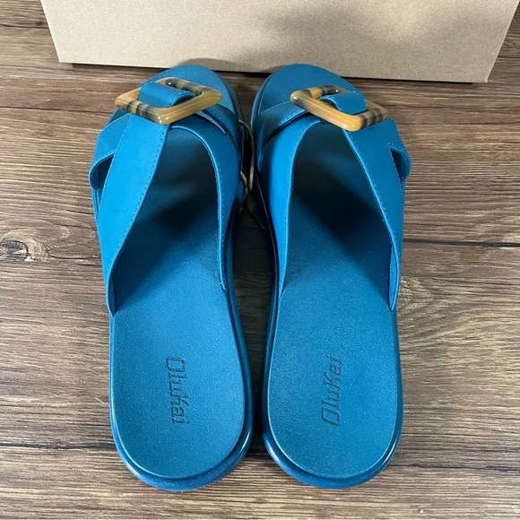 NEW OKUKAI LA ‘I Slides Sandals Women’s Size 10 Shoes Flats