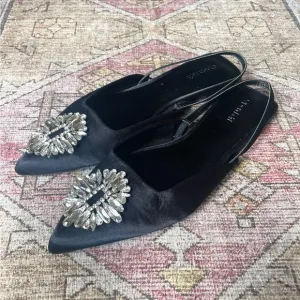 NEW Open Edit Kendall Ornament Pointed Toe Slingback Flats