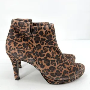 NEW Paul Green Caliente Leopardino Sahara Leopard Print Booties Size 10 US
