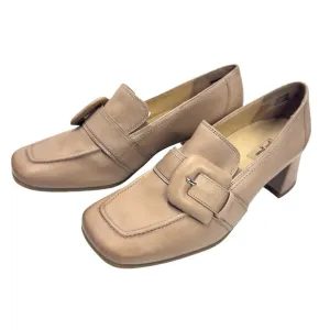 New Paul Green Robin Heel Sabbia Leather Pumps