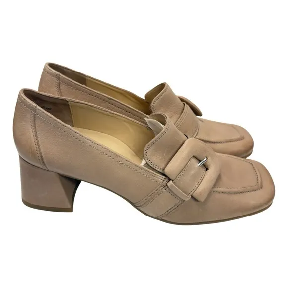 New Paul Green Robin Heel Sabbia Leather Pumps