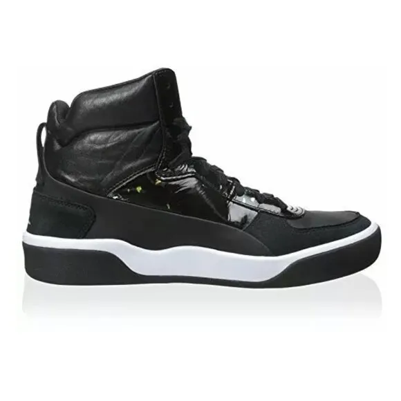 New PUMA Men's MCQ Brace Mid Shoes Black/Black/Flame Scarlet, 8.5 lid is missing