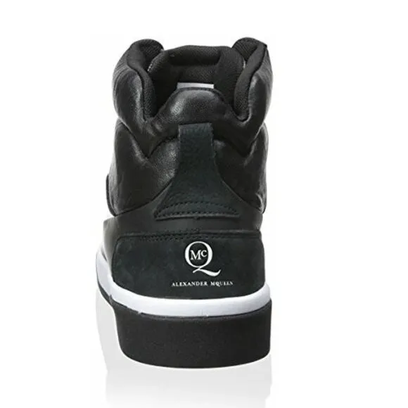 New PUMA Men's MCQ Brace Mid Shoes Black/Black/Flame Scarlet, 8.5 lid is missing