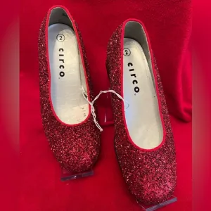 New Red Glitter Girls shoes