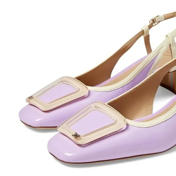🌸NEW Sam Edelman Elegant Lavender Slingback Heels Women’s Size 8.5 With Box.