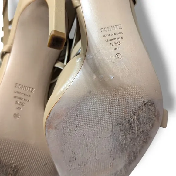 NEW Schutz Bryce Nappa Leather Sandal FLAWED Sz 9.5B
