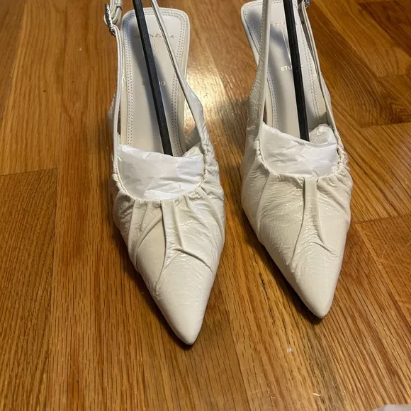 NEW size 39 ivory bridal slingback pumps