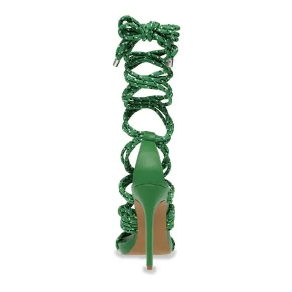 NEW Steve Madden Fiore Ankle Tie Sandal in Green Sz. 9