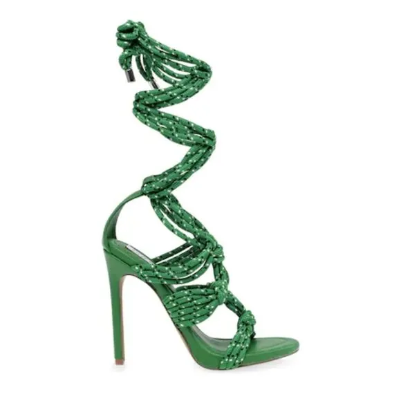 NEW Steve Madden Fiore Ankle Tie Sandal in Green Sz. 9