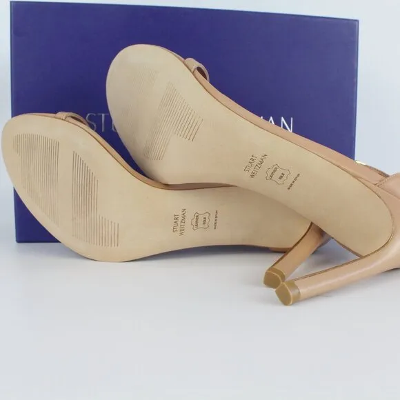 New Stuart Weitzman Nudistsong Ankle Strap Leather Sandals -Wedding, Party, Work