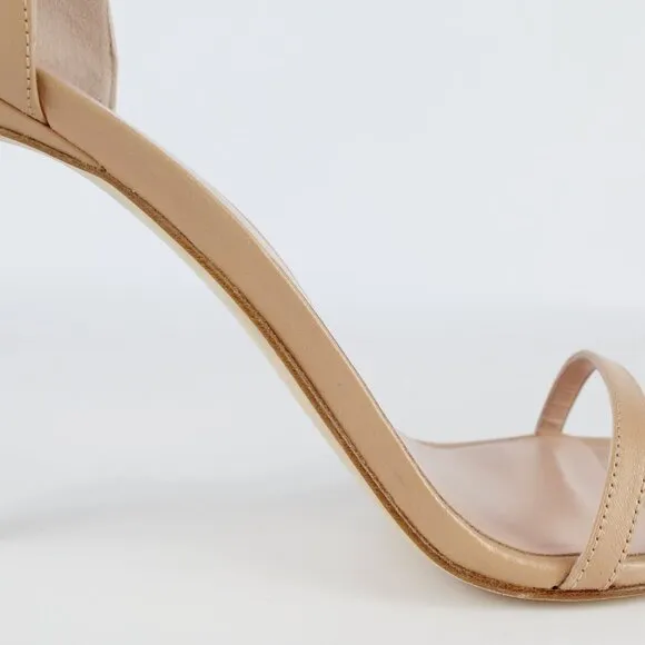 New Stuart Weitzman Nudistsong Ankle Strap Leather Sandals -Wedding, Party, Work