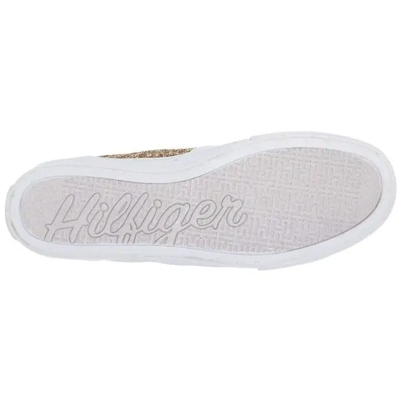 New Tommy Hilfiger Glitter gold and white Woman's Sneakers &amp; Athletic Shoes Tomm