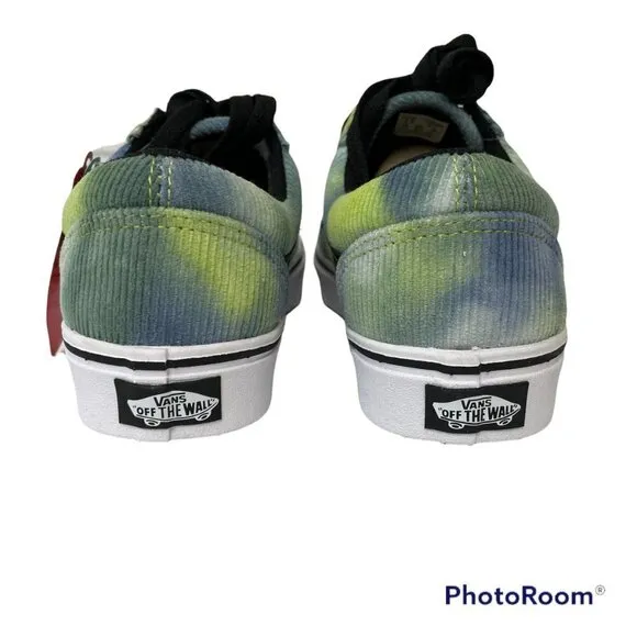 NEW Vans Women's Comfy Cush Old Skool Sneaker Multi Black Blue Tie Dye 6M