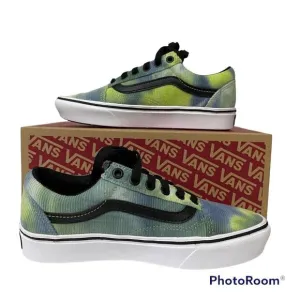 NEW Vans Women's Comfy Cush Old Skool Sneaker Multi Black Blue Tie Dye 6M