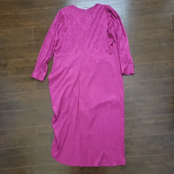 NEW Veronica Beard Weiss Paisley Dress Womens 22 Silk Magenta Classy Chic Retro