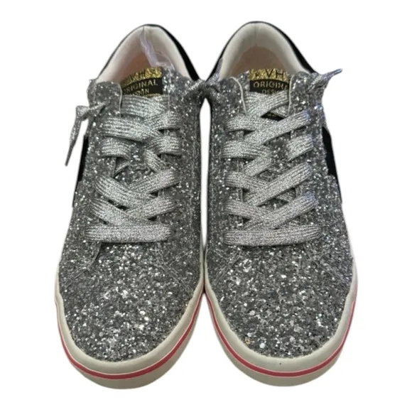 New Vintage Havana Flair 6 Silver Glitter Women's Shoes Sneakers 8