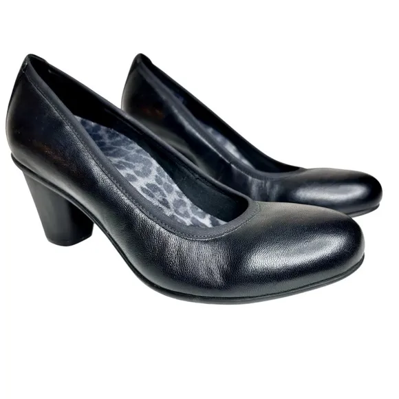 New Vionic Mabrey Black Career Pumps Heels SZ 10 Shoes