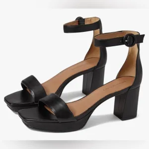 NEW w/o Tags Bernardo Women's CarlaPlatform Black Leather Sandals Size 8.5