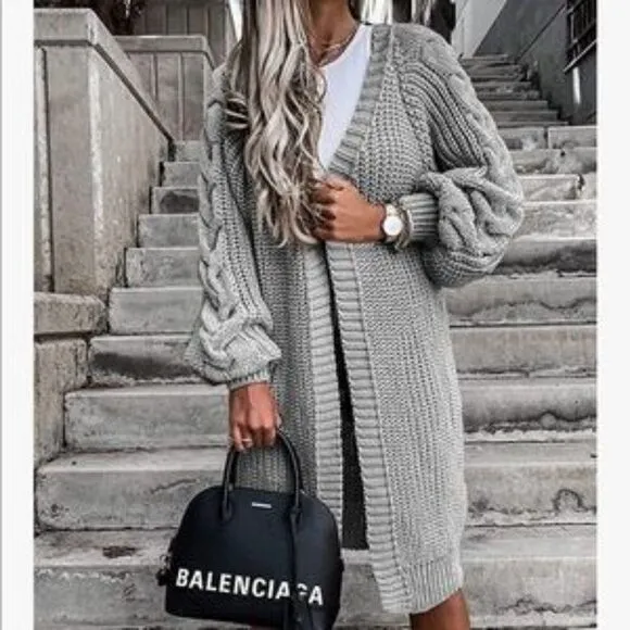 New Chunky Knit Sweater Cardigan