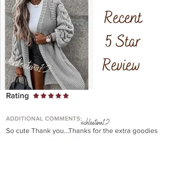 New Chunky Knit Sweater Cardigan