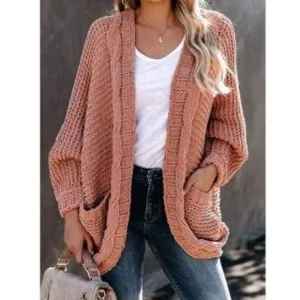 New Knitted Open Front Cardigan