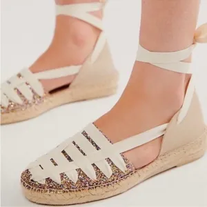 NIB Free People Heat Wave Wrap Espadrille