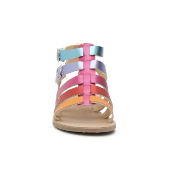 NIB Kelly &amp; Katie Chloe Gladiator Rainbow Sandal Size 12T