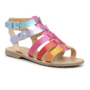 NIB Kelly &amp; Katie Chloe Gladiator Rainbow Sandal Size 12T