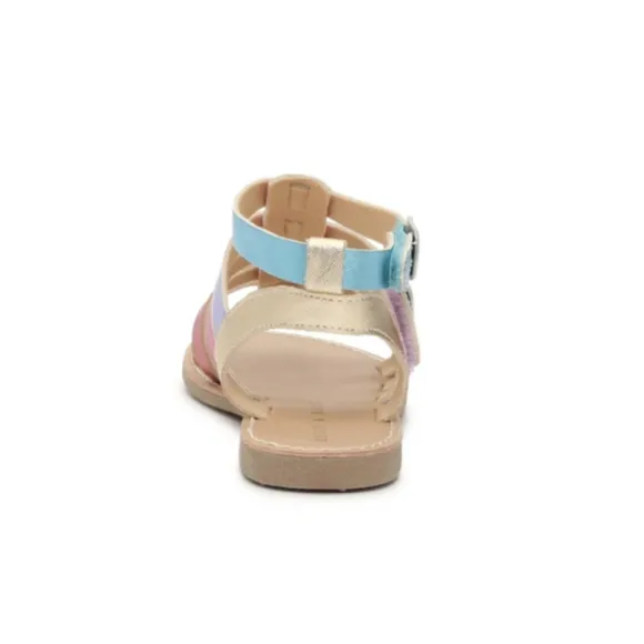NIB Kelly &amp; Katie Chloe Gladiator Rainbow Sandal Size 12T