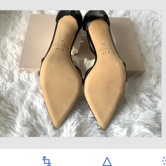 NIB SJP by Sarah Jessica Parker Carrie Black T-Strap Pumps EU 39 US 8.5 100mm