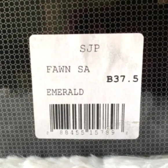 NIB SJP by Sarah Jessica Parker Fawn Satin Pumps EU 37.5 US6.5 Emerald Green 100