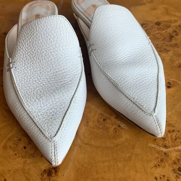 Nicholas Kirkwood White Mules Slide size 5.5 (35.5)