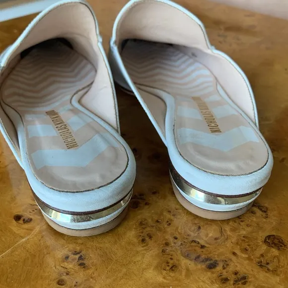 Nicholas Kirkwood White Mules Slide size 5.5 (35.5)