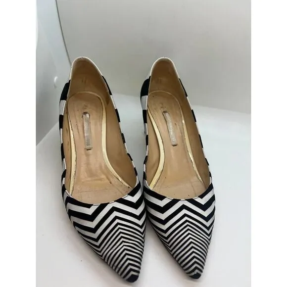 Nicholas Kirkwood Block-Heel Pumps in Zigzag Print Sz. 36 (US 6)