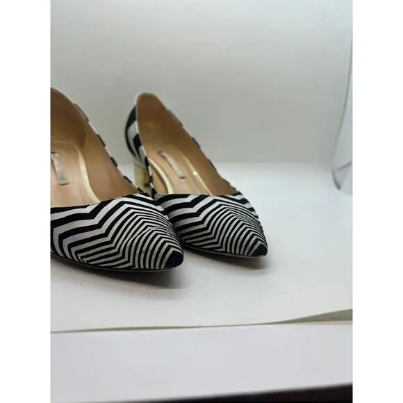 Nicholas Kirkwood Block-Heel Pumps in Zigzag Print Sz. 36 (US 6)