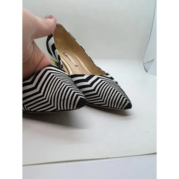 Nicholas Kirkwood Block-Heel Pumps in Zigzag Print Sz. 36 (US 6)