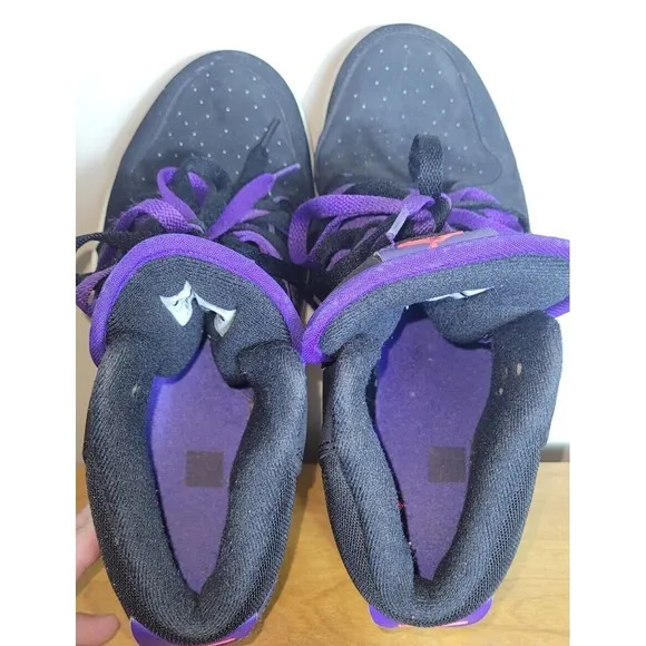 Nike Air Jordan 1 Flight 2 Mens 11 Black Purple Mid Basketball Shoes 555798-053