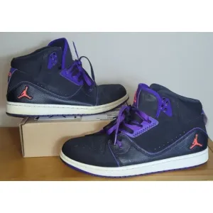 Nike Air Jordan 1 Flight 2 Mens 11 Black Purple Mid Basketball Shoes 555798-053