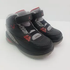 Nike Air Jordan 2.5 Team Baby Boys Size 6C Bred Black Varsity Red Cement Shoes