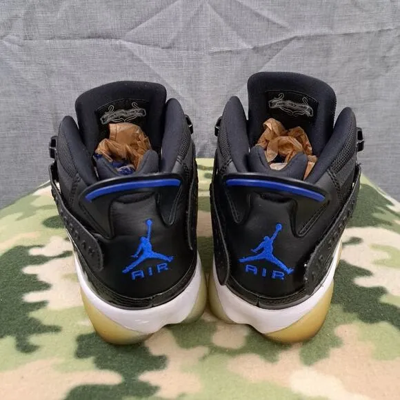 Nike Air Jordan 6 Rings SPACE JAM Black Blue 322992-016 Men's Shoes Size 9
