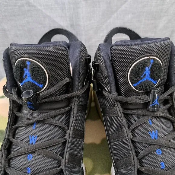 Nike Air Jordan 6 Rings SPACE JAM Black Blue 322992-016 Men's Shoes Size 9