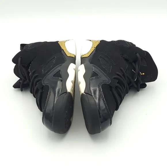 Nike Air Jordan Flight Club 91 - Black/White/Gold Basketball Shoes - Youth Size